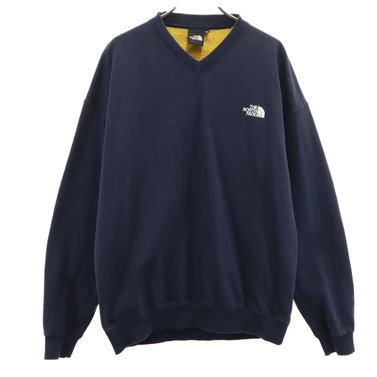 バックロゴ 長袖 スウェット Vネック トレーナー M ネイビー アウトドア NT62431R メンズ 古着