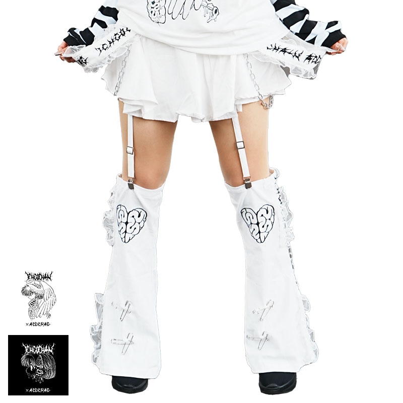 脳みそ少女/肋骨天使 レッグ付きスカート 原宿 原宿系 ファッション ichigochan いちごちゃん レディース メンズ jr-15sk