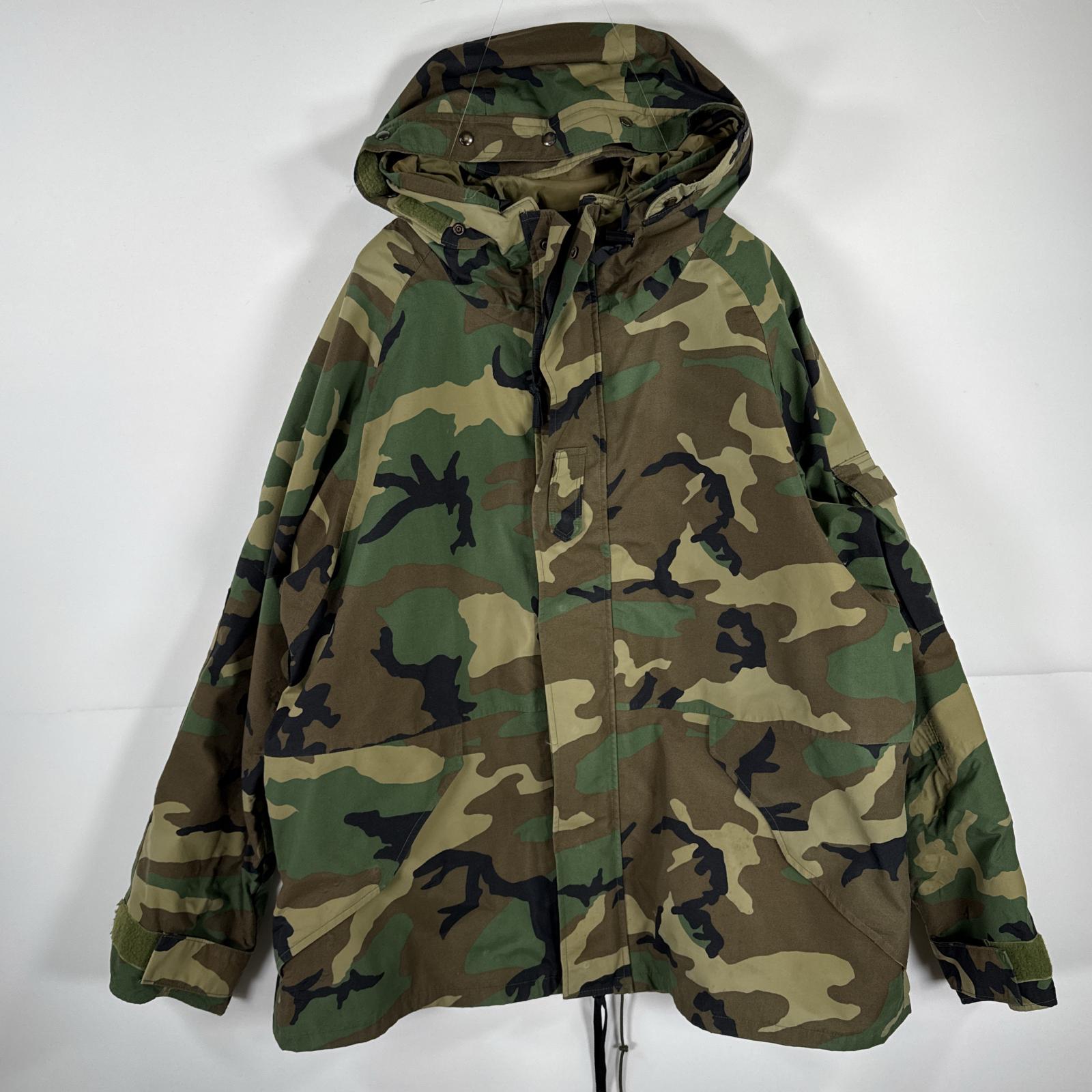 古着 90s/90年代 ヴィンテージ ミリタリージャケット ECWCS GORE-TEX ウッドランドカモ ゴアテックスパーカー 実物 米軍 Xlarge regular メンズ
