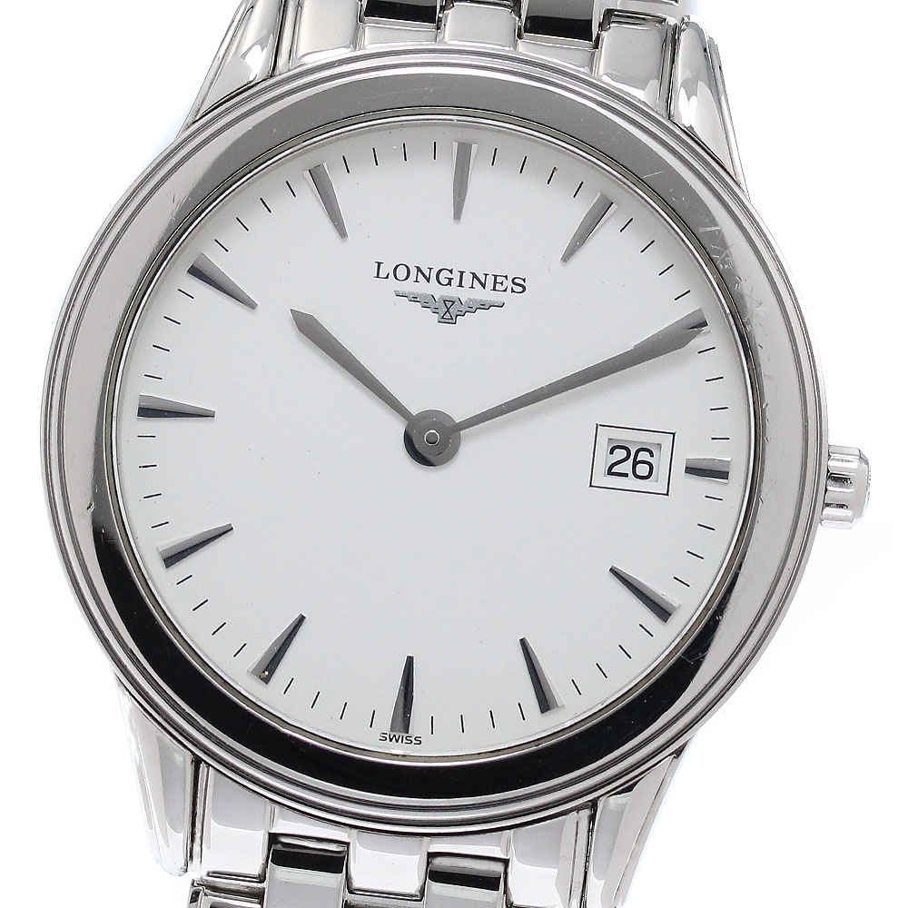 ロンジン LONGINES L4.736.4 フラッグシップ デイト クォーツ メンズ _960206【中古】