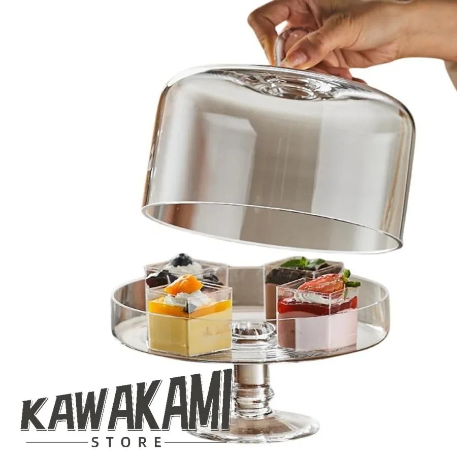 ヨーロッパのケーキセットガラスケーキはフルーツプレート誕生日デザート表ウェディングを試してみてくださいダストカバー付きスタンド 5,214円
