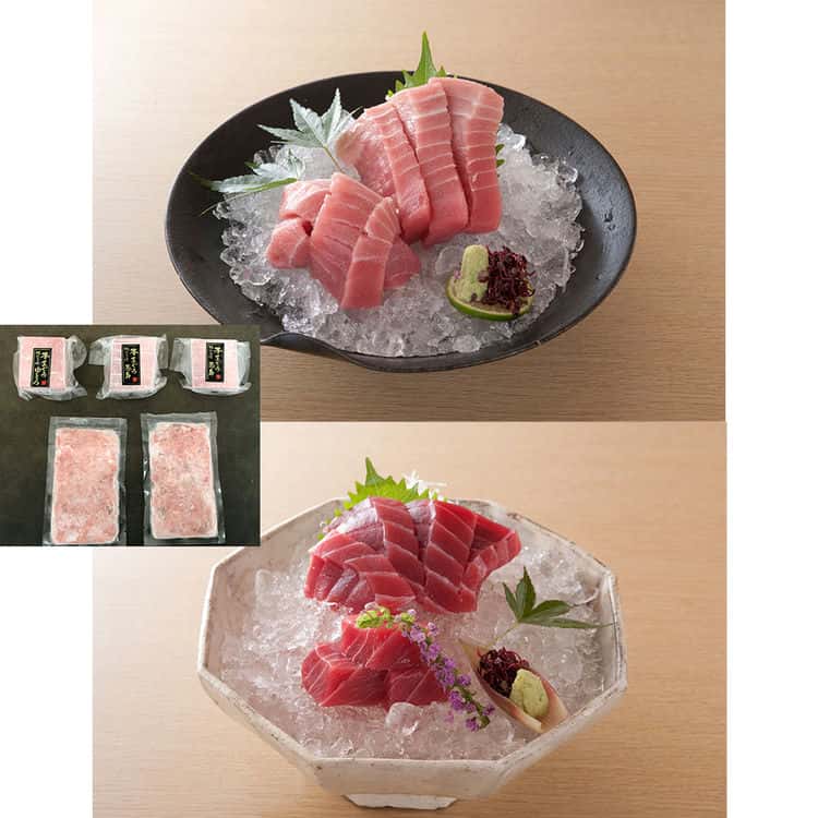 神奈川 「三浦三崎」天然本まぐろ詰合せ 中トロ柵100g1 赤身柵100g2 すきみ100g2 離島は配送不可 2460023 お歳暮 お中元 お土産 ご進物 ギフト 贈り物に最適