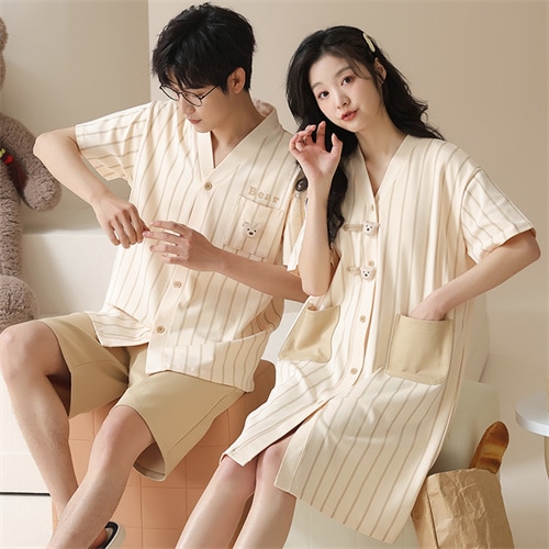 ペアパジャマ なら部屋着 ばかりでなく近くのコンビニにも行けます 6,937円