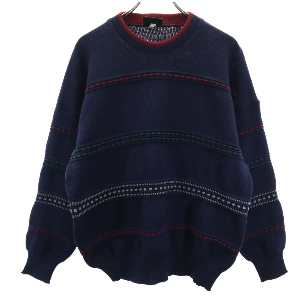 bella 80s 90s オールド 長袖 セーター 18 ネイビー系 ニット メンズ