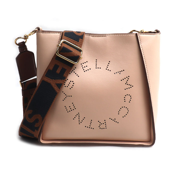 Stella McCartney ステラマッカートニー ロゴ ミニ クロスボディ ショルダーバッグ ピンクベージュ 700073 レディース 中古