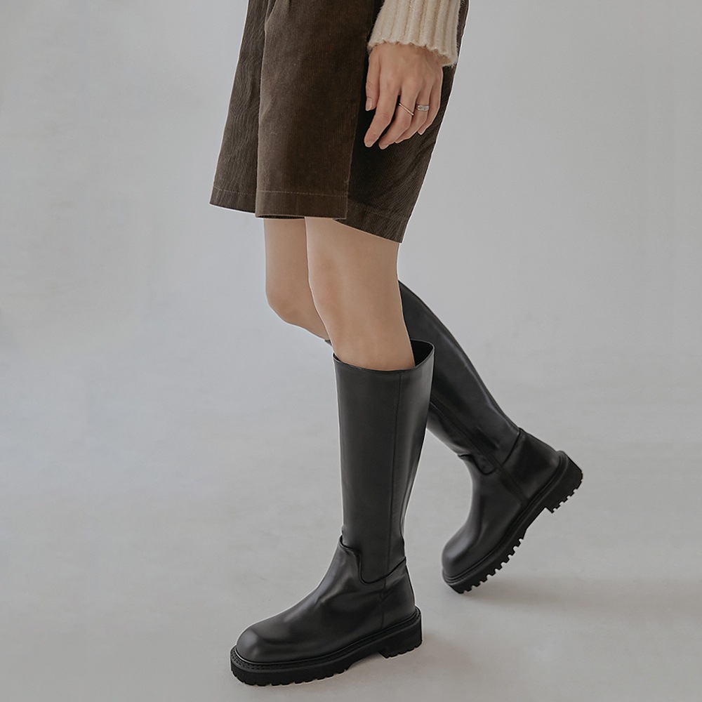 チャンキーソールロングブーツ