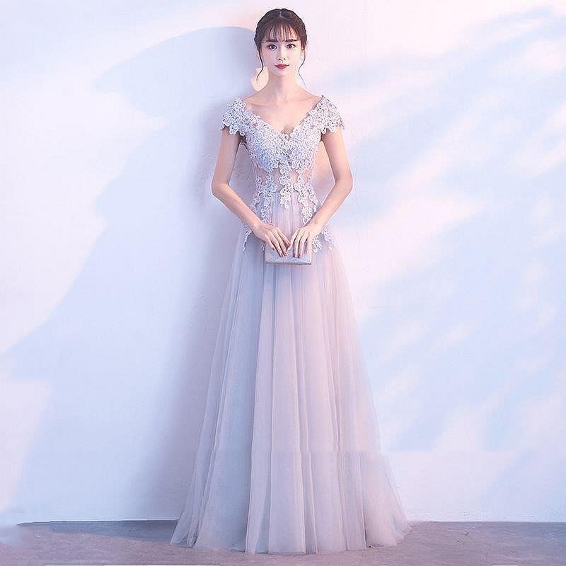 Aラインドレス ロング カラードレス 演奏会 コンサート 安い 結婚式 ウエディングドレス 二次会