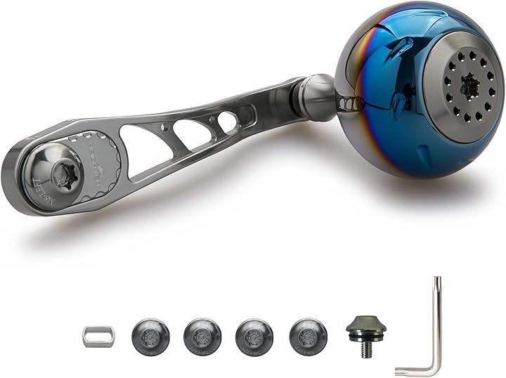 65/75mm リール ハンドル ハンドルノブ シマノ SHIMANO ダイワ DAIWA アブ Abu ベイトリール 通用 Aurora(65mm/75mmハンドル＆38mmノブ -)