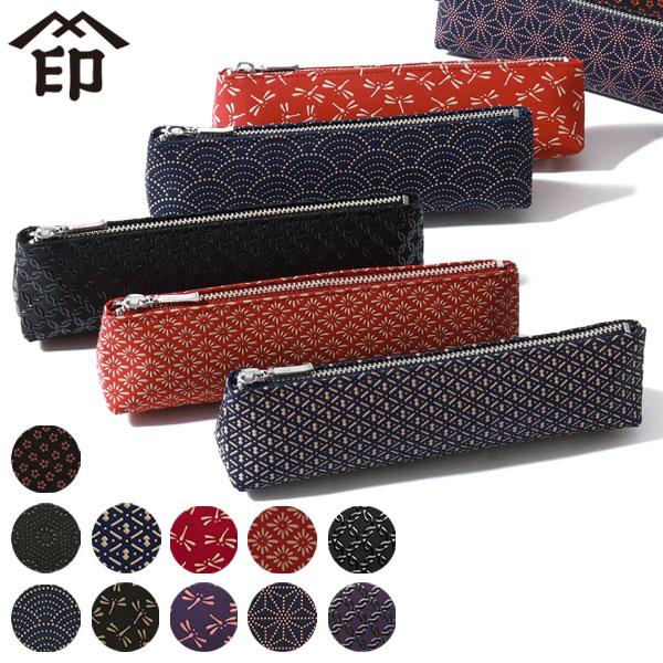 筆箱 INDEN-YA ペンケースA 本革 革 ペンケース 筆入れ レディース メンズ 上原勇七 甲州印伝 和小物 和柄 日本製 4604