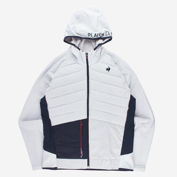 レギュラーフィット トリコットボンディングフード ダックダウンジャケット QQ121EFT12 LGR