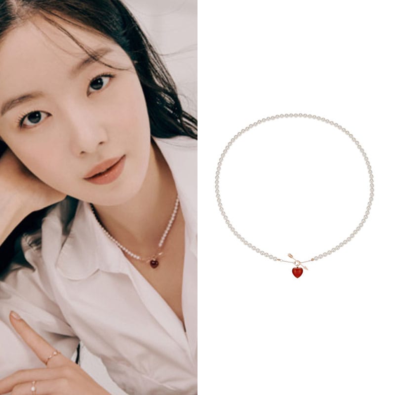 [ハンソンファ着用] 14K アンミラブハート真珠ネックレス韓国女性アクセサリー/韓国ファッションスタイル/SNS人気/韓国ジュエリー/芸能人着用アクセサリー/デイリーアイテム/トレンドアクセサリー 21,795円