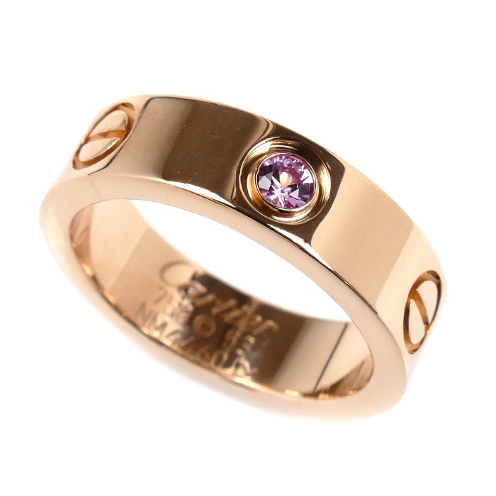 CARTIER カルティエ K18PG ピンクゴールド ラブ 1P ピンクサファイア リング・指輪 B4064453 13号 53 9.4g レディース 中古 美品