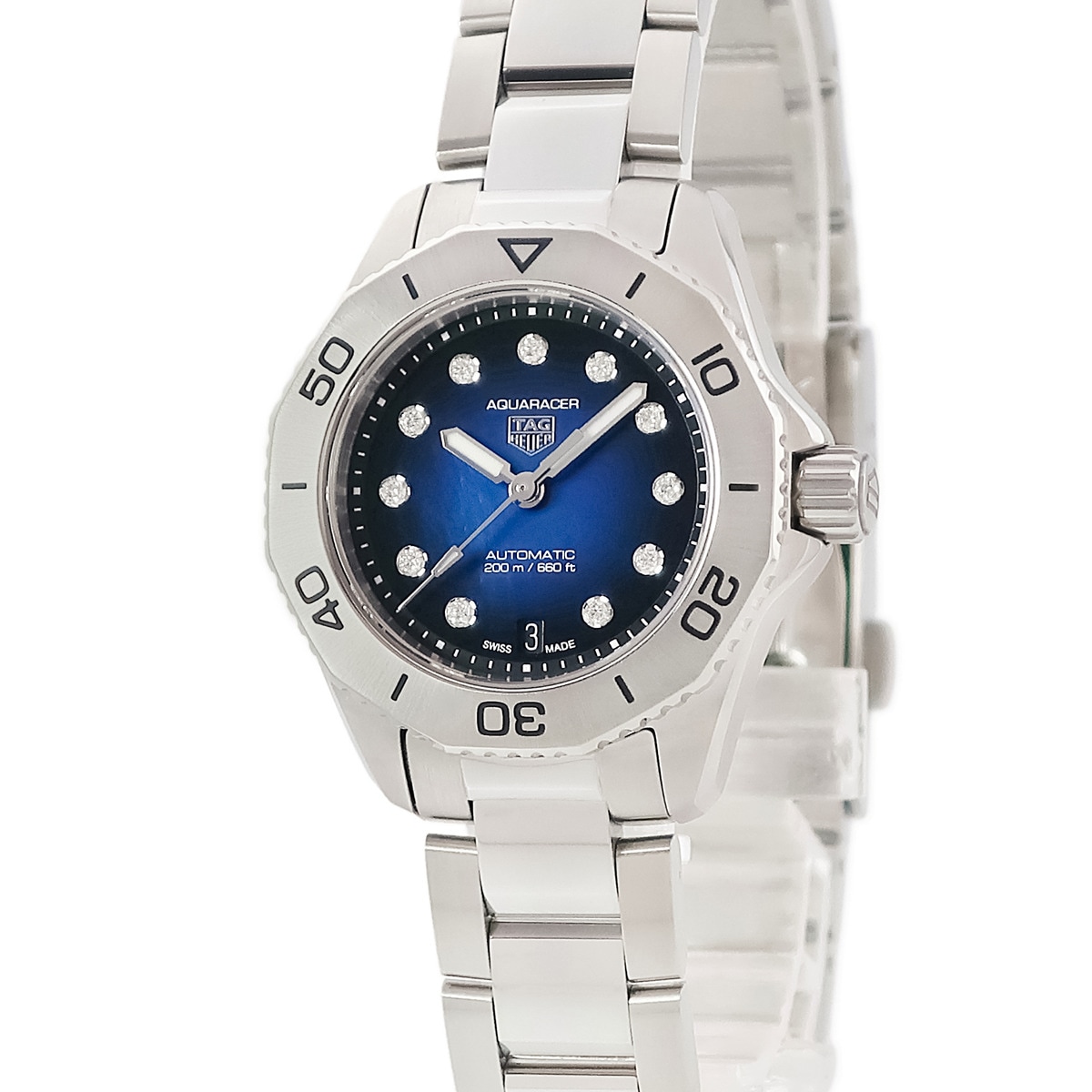 アクアレーサー プロフェッショナル200 WBP2411.BA0622 自動巻き レディース 新同品 純正ダイヤ ブルー 3年保証