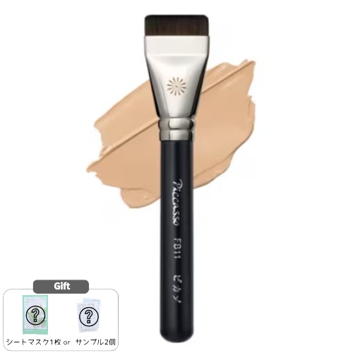 【FB11】スパチュラ ブラシ (ファンデーション) ムラなく密着 均一仕上げ メイクブラシ ツヤ肌 毛穴カバー 化粧ノリUP プロ仕様 韓国コスメ 人気