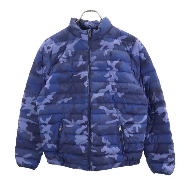 カモフラ ダウンジャケット XL（18-20） ネイビー系 キッズ