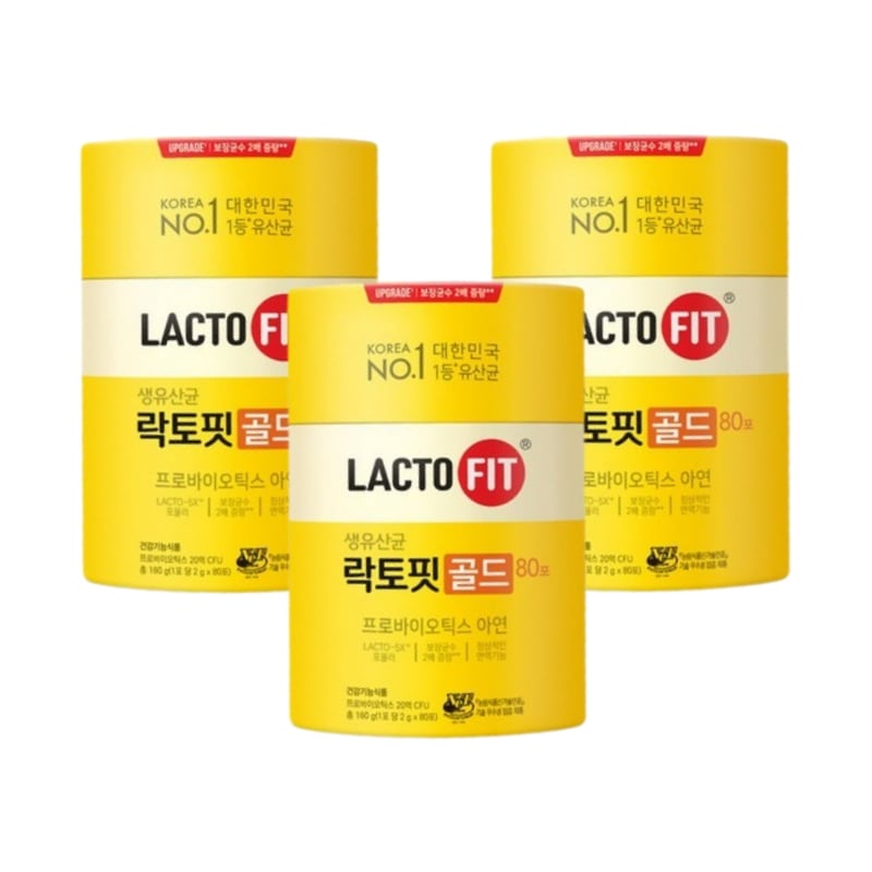 【韓国No.1】生乳酸菌ゴールド 2g×240包 (80包×3箱) 食前・食後に便利 毎日の腸内ケア