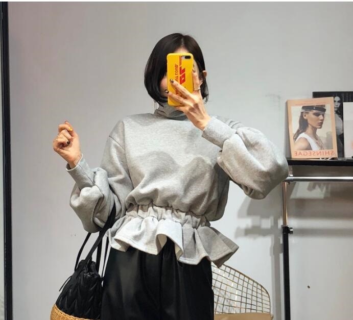 レディース ワイドパンツ デニム 冬 パーカー ショーツ ワンピース 冬服 バルーン袖ハイネックペプラムトップス