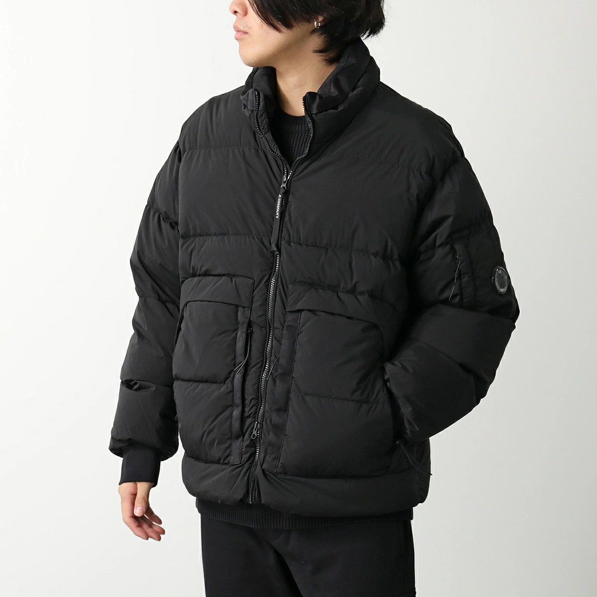 C.P.COMPANY シーピーカンパニー ダウンジャケット Nycra-R Short Down Jacket 17CMOW172A 005864G メンズ ブルゾン スタンドカラー ロゴ 999