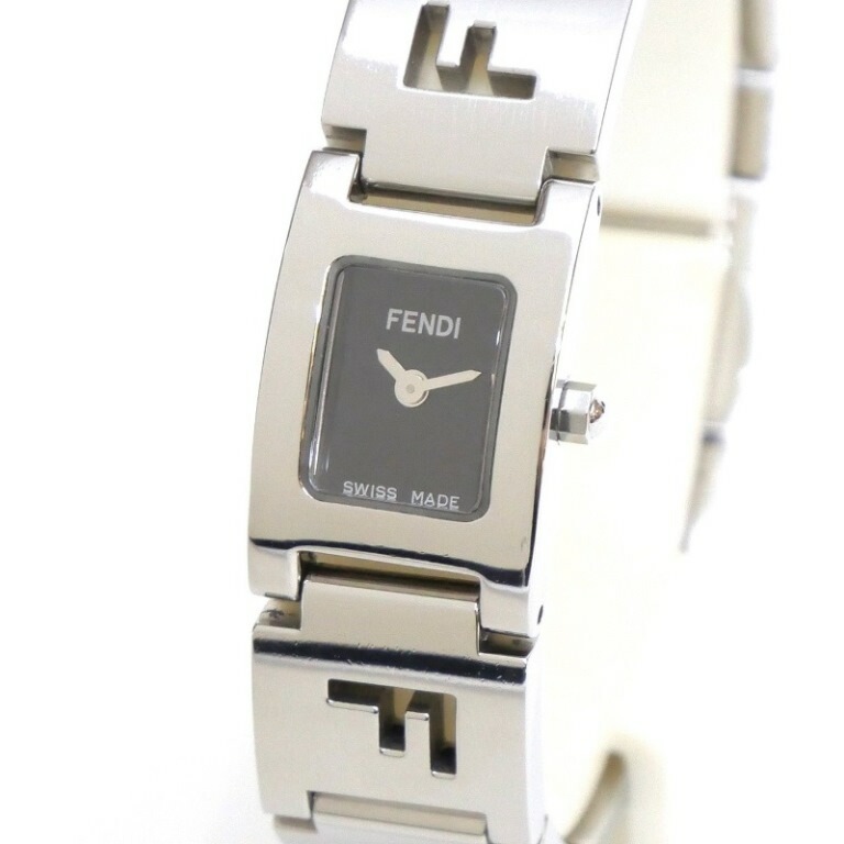 FENDI 腕時計 ｸｵｰﾂ 3150L 黒文字盤 ｽﾃﾝﾚｽｽﾁｰﾙ 【中古】(63474)その他 ブランド腕時計