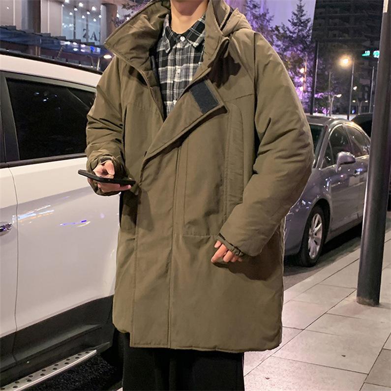 メンズ 中綿コート ダウンコート ロングミディアム 綿入れ カジュアル外套 フード付き ジップアップ 通学 通勤 青少年 お出掛け 男子上着 冬 アウター