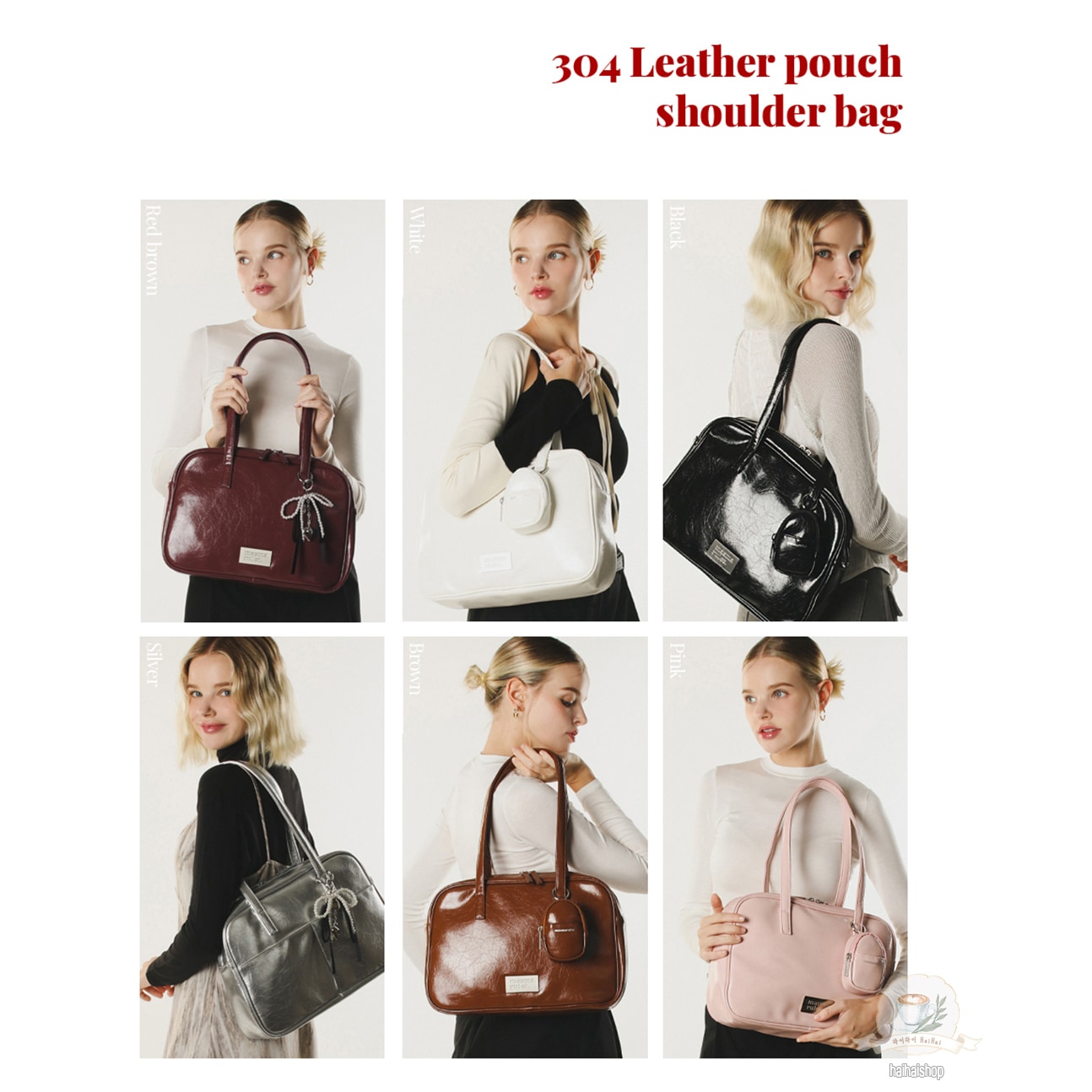 【韓国人気】304 leather pouch shoulder bag