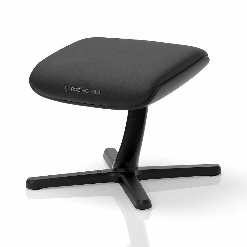 NOBLECHAIRS　FOOTREST 2 - BLACK EDITION (フットレスト ツー ブラックエディション) オットマン マットブラック　NBL-FR-PU-BED