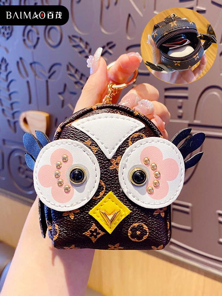 Minyueミニフクロウbluetoothイヤホンコイン財布キーホルダー女性の絶妙な車のキーペン Trademarkem
