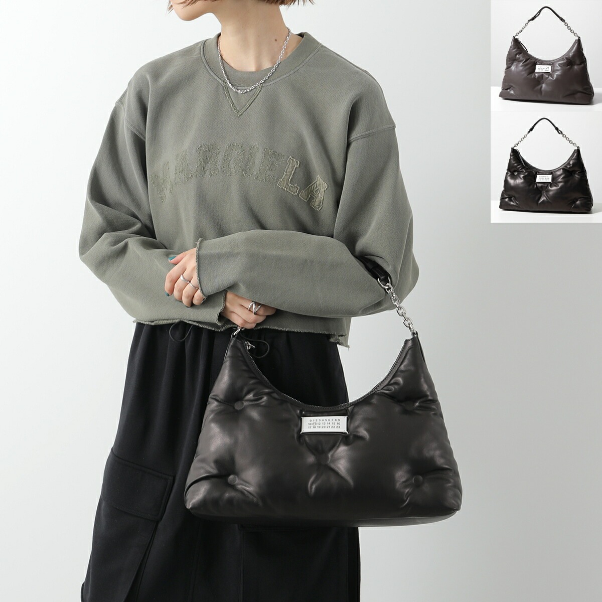 MAISON MARGIELA 11 メゾンマルジェラ ハンドバッグ Glam Slam グラムスラム SB3WG0020 P4300 レディース ホーボー ミディアム 鞄 カラー2色