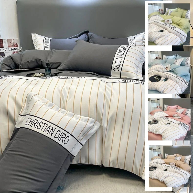 布団カバー 3/4点セット 掛け布団カバー 敷布団カバー しま図案 子供用 大人用 可爱 しまむら-布団カバー あったか 防臭 洗える 防ダニ 和式 シングル セミダブル ダブル 韓国風 快適 洗える