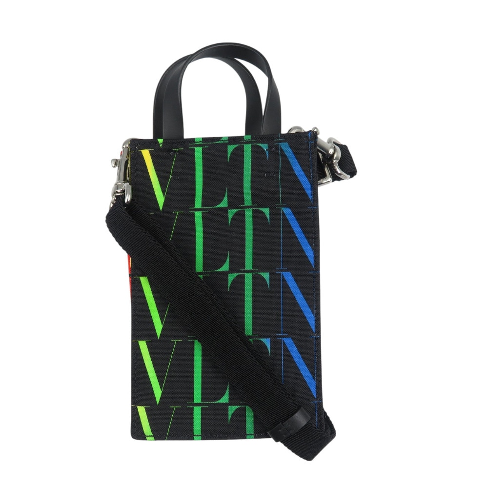 未使用品 ショルダーバッグ キャンバス/キャンバス ブラック 0376【中古】 レディース