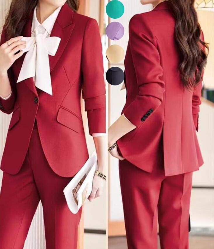 驚きの安さパンツスーツ 3色 秋冬セール スーツセット セレモニースーツ 上下セット レディース 女性用 フォマール パーティー 出勤 サラリーマン セレモニースーツ ストレートパンツ パンツスーツ