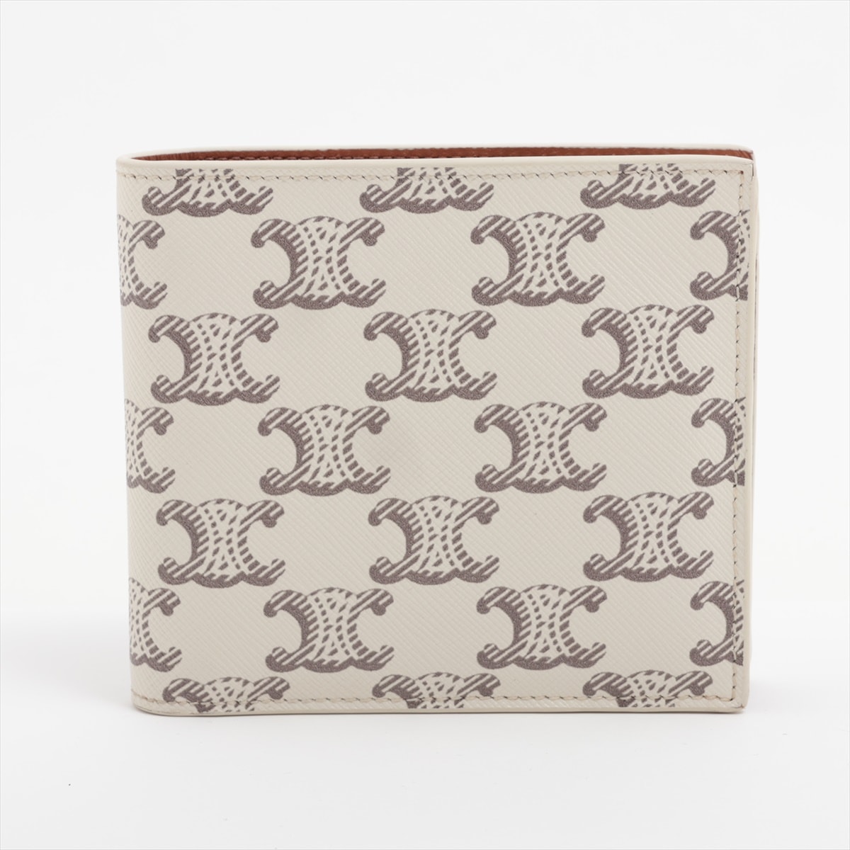 極美品 トリオンフ キャンバス バイフォールド ベージュ レザー×コーティングキャンバス 二つ折り 財布 長財布 二つ折り ウォレット ラウンドファスナー メンズ MMM BG15-3 中古 29,120円