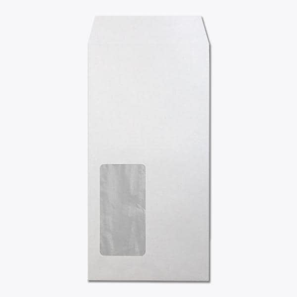 [ケース販売] 山櫻 封筒 長3 窓付 中貼 A860 ミエナイ白CoC 紙厚80g 枠ナシ 1,000枚 / 透け防止加工 紙製窓(グラシン) A4三折用 無地 00564498-1000