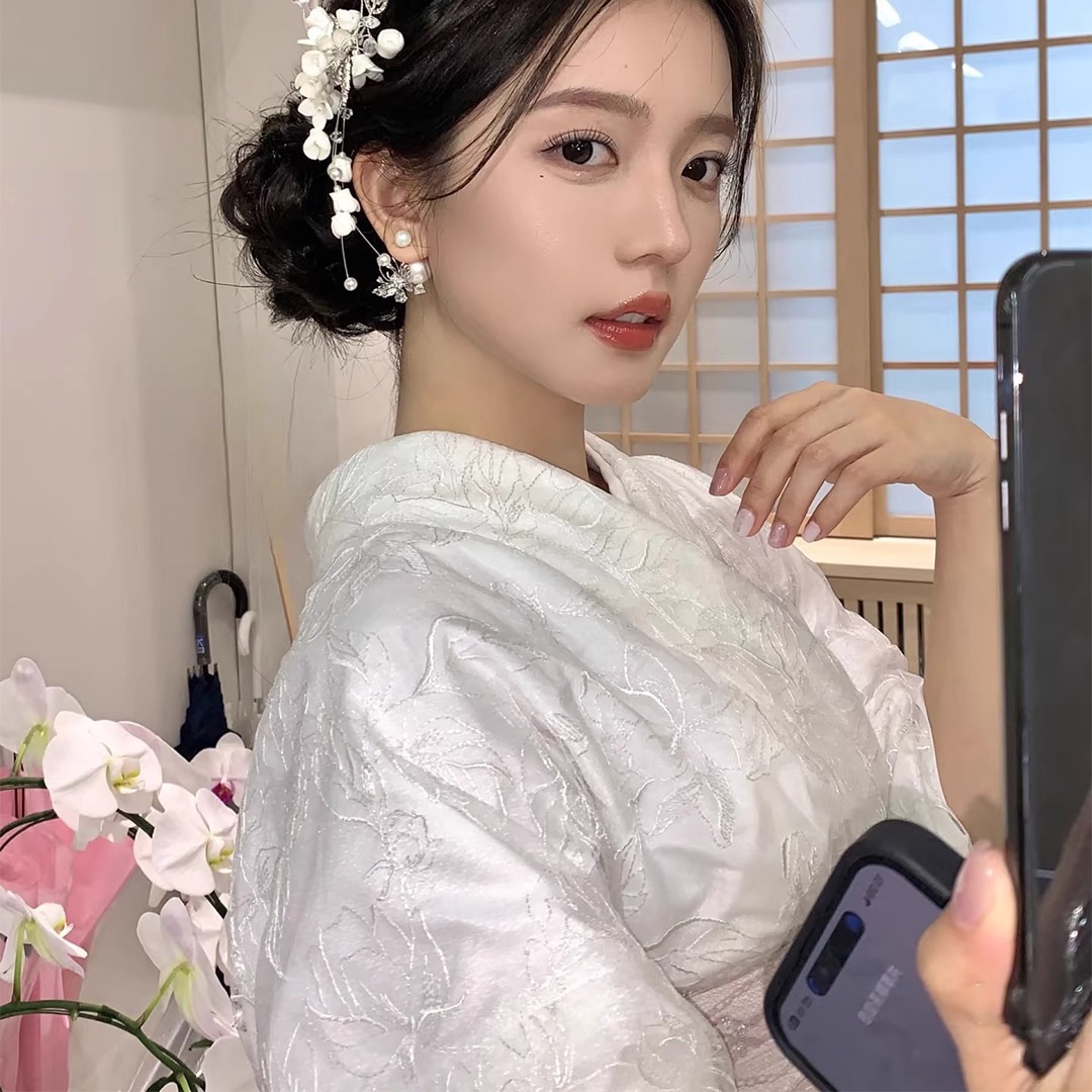 【本日限定2025new】 浴衣 レディース レース浴衣 花柄 白 伝統 女性和服 女性浴衣 腰帯 ゆかた 7,297円