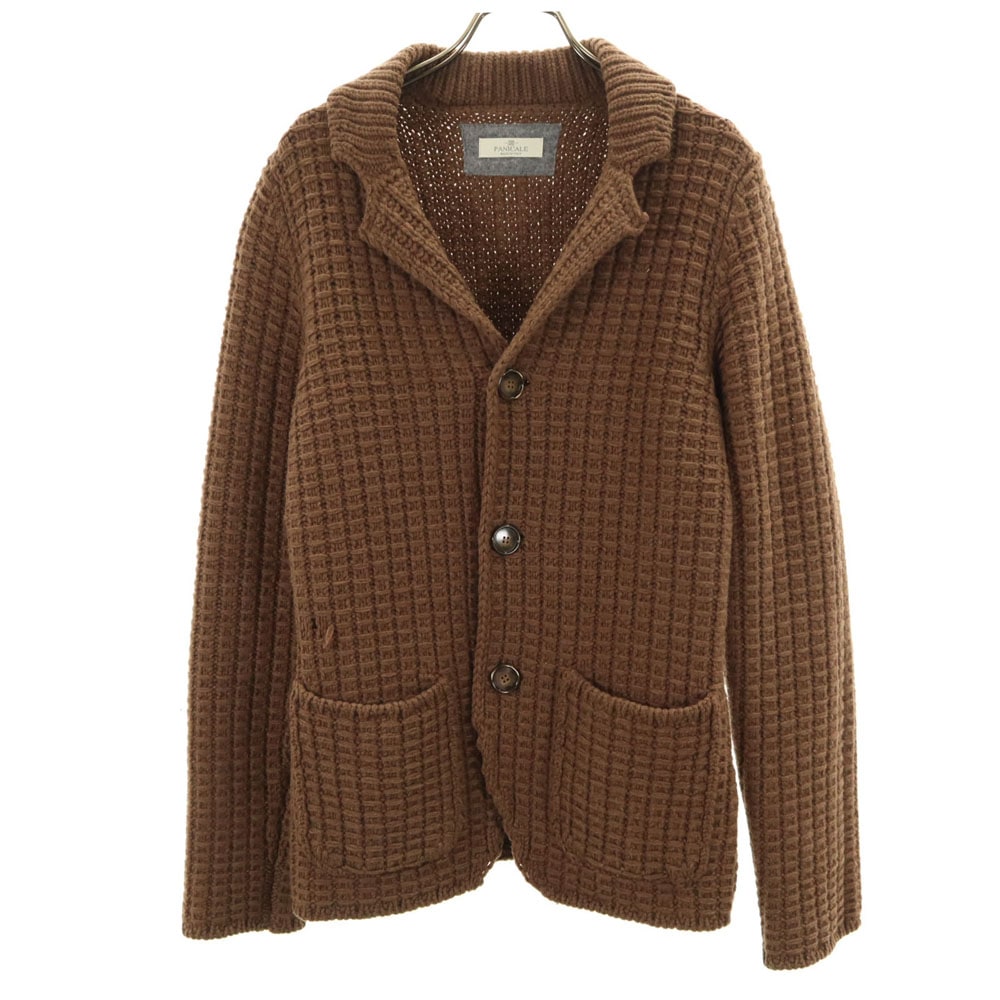 パニカーレ イタリア製 ウール ニット テーラードジャケット 42 ブラウン系 PANICALE レディース