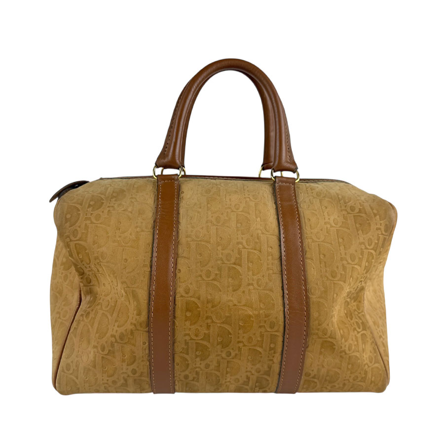 クリスチャンディオール Christian Dior ハンドバッグ ボストンバッグ ヌバック/レザー ブラウン系 ユニセックス z6506