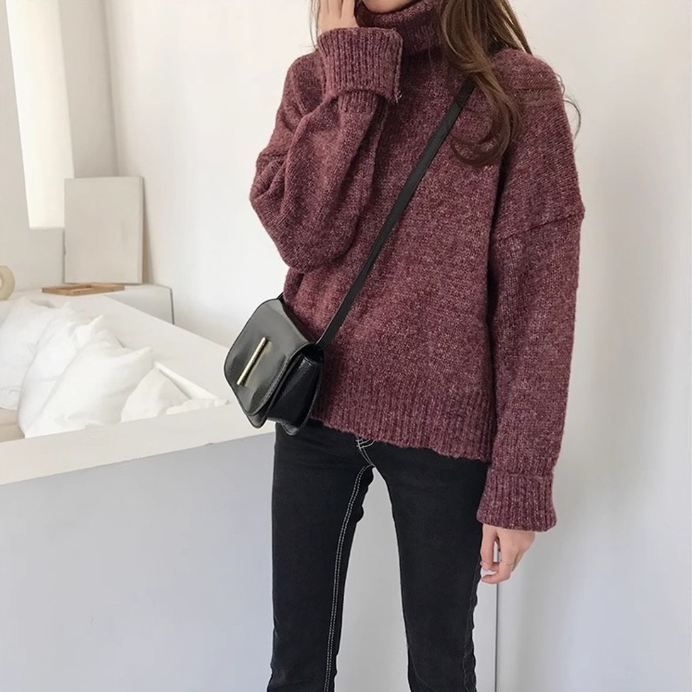 ニット トップス セーター プルオーバー タートルニット ハイネックニット ゆるニット タートルネック ハイネック ドロップショルダー 長袖 アースカラー レディース かわいい 大人可愛い おしゃれ
