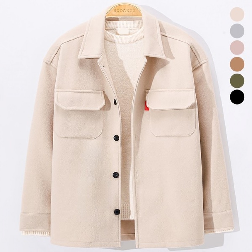 (Juans) オーバーフィットビッグポケットウーリージャケット