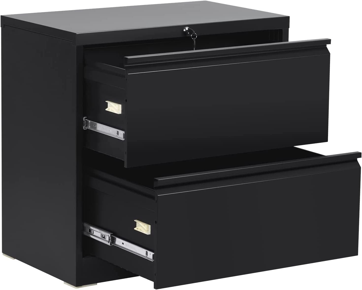 INTERGREAT 引き出し3つ ローリングファイルキャビネット ロックとホイール付き ロック付きメタルファイリングキャビネット モバイルオフィス モダンキャビネット リーガル/レターサイズ用の鍵2