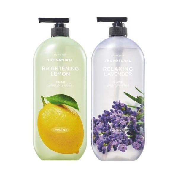 LG生活健康 オンザボディ ザナチュラル ボディウォッシュ レモンの香り 900g + ラベンダーの香り 900g x4