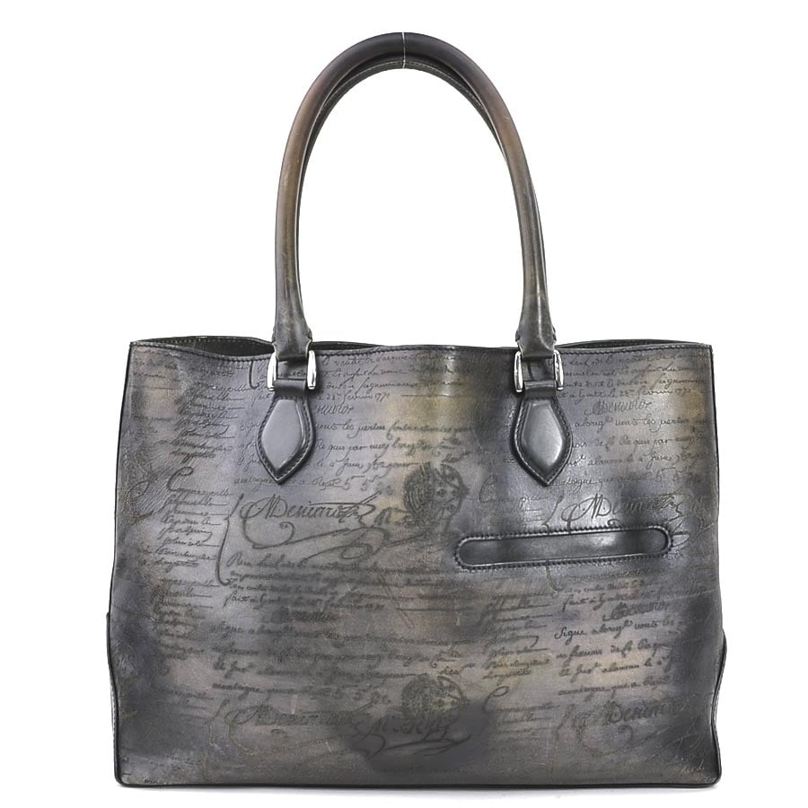 ベルルッティ Berluti ハンドバッグ トゥージュール レザー ブラック系 メンズ 90135a