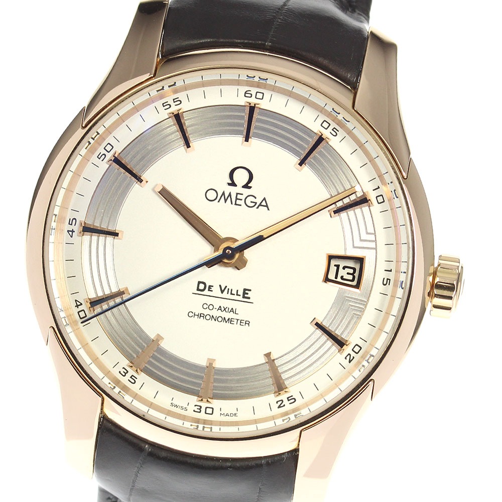 オメガ OMEGA 431.63.41.21.02.001 デビル アワービジョン K18YG デイト 自動巻き メンズ 美品 箱付き_803795【中古】