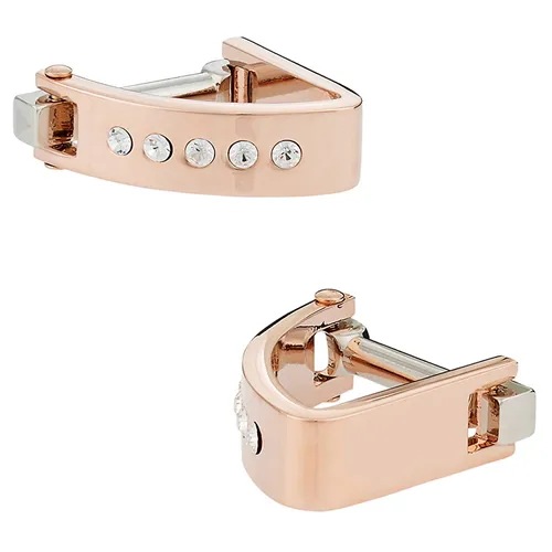 カフスボタン カフス ローズゴールド ウェッジ クリスタル ラップアラウンド カフリンクス メンズアクセサリー