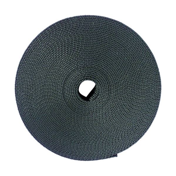（まとめ）ナイロン平ベル 1.6tx30mmx10m 黒 TNB3010-BK 1巻 [x3セット]