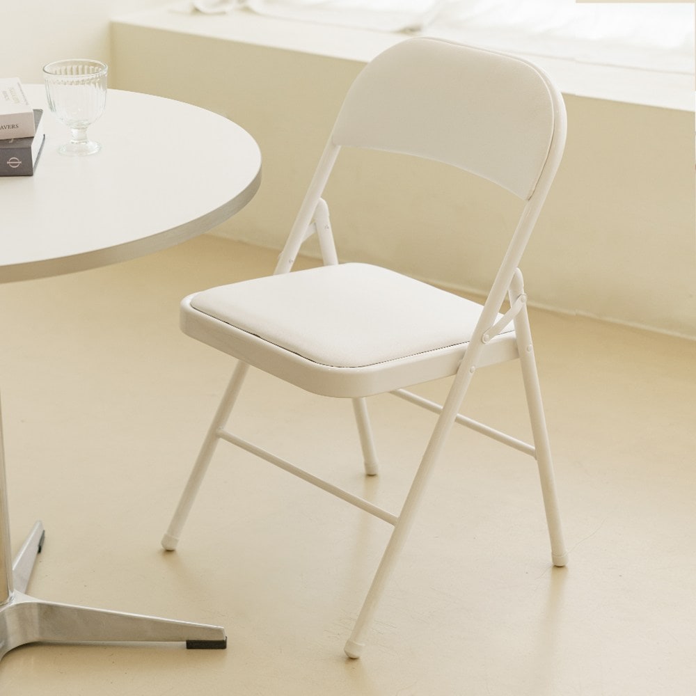 ウェルパニッチャーダナ折りたたみレザーチェアホワイト1個