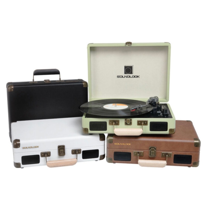 SOUNDLOOK/ レトロ ターンテーブル(ブルートゥーススピーカー) 4color