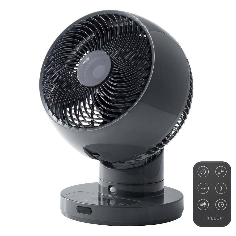 スリーアップ 22畳 上下左右 自動首振り 節電センサー付 お手入れガード分解 DCモーター ターボ サーキュレーター グレー リモコン付 CF-AZ0660GY