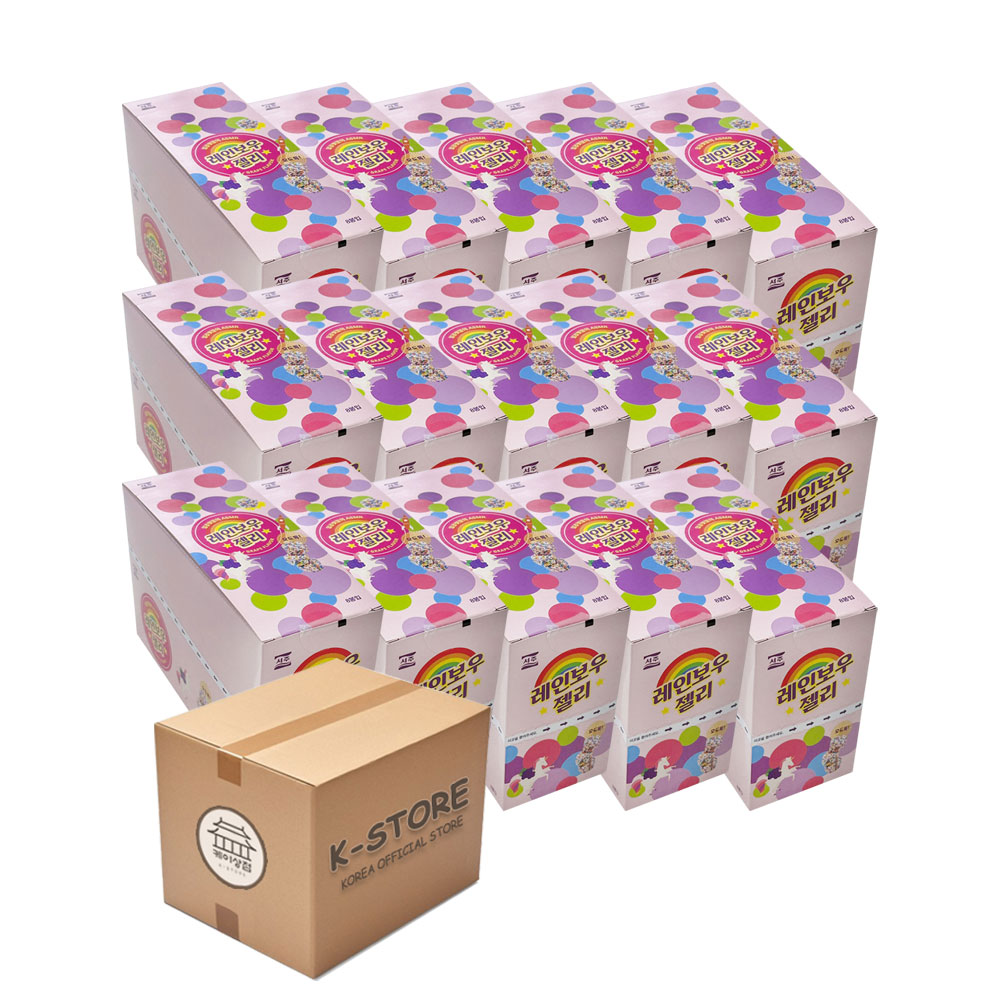 [卸販売] レインボー グミ 大容量 1箱 (8個x15box) 韓国 お菓子