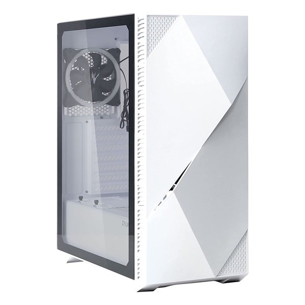 ZALMAN ザルマン Z3 Iceberg ホワイト ミドルタワーPCケース 多角形デザイン Z3 ICEBERG WHITE