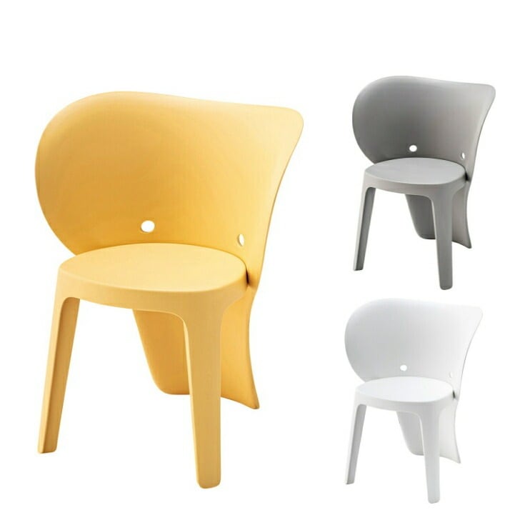 ミニチェア 椅子 スツール ゾウさん アニマルスツール おしゃれ 可愛い リビング 子供部屋 キッズスペース ポップ カラフル イエロー グレー ホワイト ANM-11